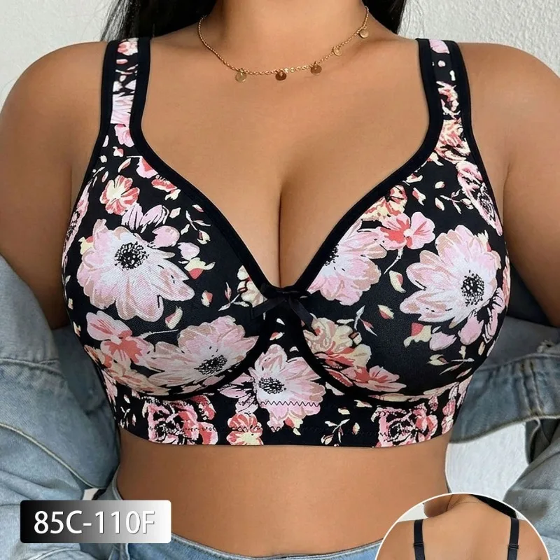 Plus Size Women Bra Lace Push  - đánh giá và giá Full Coverage Bra